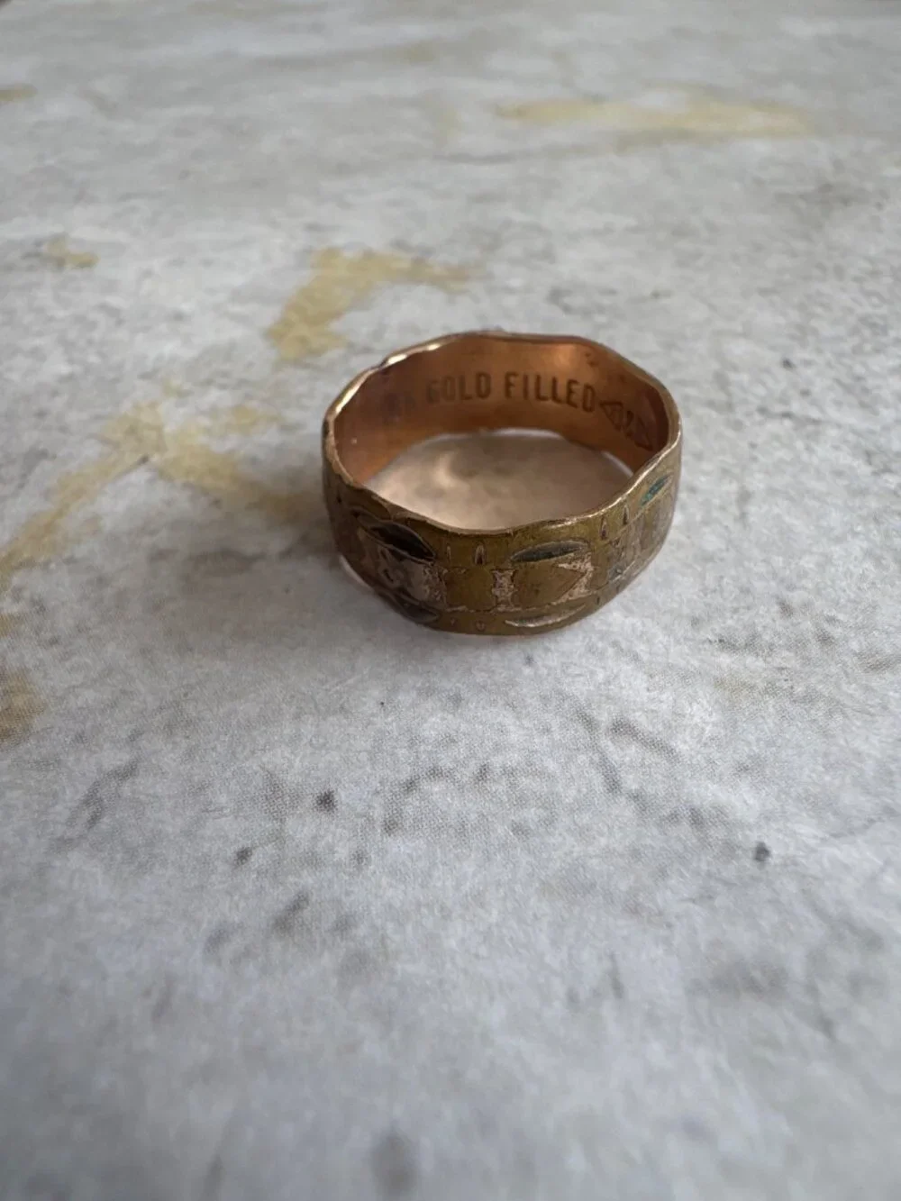 TINY 10K Gold Filled Vintage Ringe Size 4 Clark & Coombs C & C Stamped Band